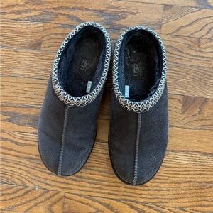 UGG Brown Suede and Cream Cozy Mules